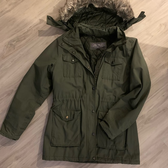 Eddie Bauer Jackets Coats Womens Army Green Winter Coat Poshmark